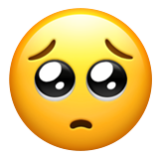 Apple(iPhone) Pleading Face Emoji