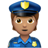 Apple(iPhone) Police Officer: Medium Skin Tone Emoji