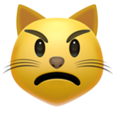 Apple(iPhone) Pouting Cat Emoji