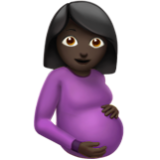 Apple(iPhone) Pregnant Woman: Dark Skin Tone Emoji