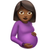 Apple(iPhone) Pregnant Woman: Medium-Dark Skin Tone Emoji