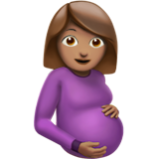 Apple(iPhone) Pregnant Woman: Medium Skin Tone Emoji