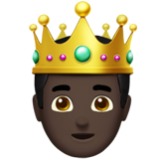 Apple(iPhone) Prince: Dark Skin Tone Emoji