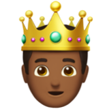 Apple(iPhone) Prince: Medium-Dark Skin Tone Emoji