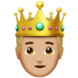 Apple(iPhone) Prince: Medium-Light Skin Tone Emoji