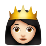 Apple(iPhone) Princess: Light Skin Tone Emoji