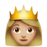 Apple(iPhone) Princess: Medium-Light Skin Tone Emoji