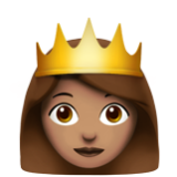 Apple(iPhone) Princess: Medium Skin Tone Emoji