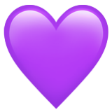 Apple(iPhone) Purple Heart Emoji