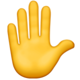 Apple(iPhone) Raised Hand Emoji