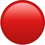 Apple(iPhone) Red Circle Emoji