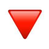 Apple(iPhone) Red Triangle Pointed Down Emoji