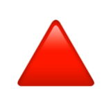 Apple(iPhone) Red Triangle Pointed Up Emoji