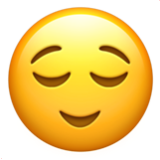 Apple(iPhone) Relieved Face Emoji