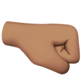 Apple(iPhone) Right-Facing Fist: Medium Skin Tone Emoji