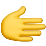 Apple(iPhone) Rightwards Hand Emoji