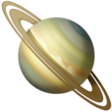 Apple(iPhone) Ringed Planet Emoji