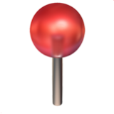 Apple(iPhone) Round Pushpin Emoji