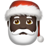 Apple(iPhone) Santa Claus: Dark Skin Tone Emoji