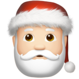 Apple(iPhone) Santa Claus: Light Skin Tone Emoji