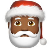 Apple(iPhone) Santa Claus: Medium-Dark Skin Tone Emoji