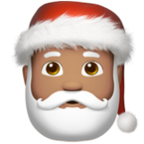 Apple(iPhone) Santa Claus: Medium Skin Tone Emoji