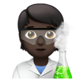 Apple(iPhone) Scientist: Dark Skin Tone Emoji