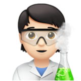 Apple(iPhone) Scientist: Light Skin Tone Emoji