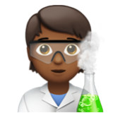 Apple(iPhone) Scientist: Medium-Dark Skin Tone Emoji