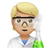 Apple(iPhone) Scientist: Medium-Light Skin Tone Emoji