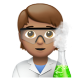 Apple(iPhone) Scientist: Medium Skin Tone Emoji