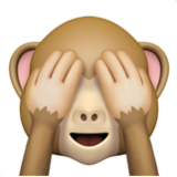 Apple(iPhone) See-No-Evil Monkey Emoji