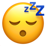 Apple(iPhone) Sleeping Face Emoji