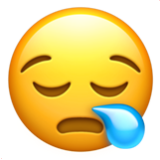 Apple(iPhone) Sleepy Face Emoji