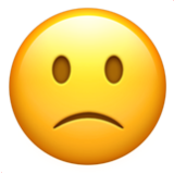 Apple(iPhone) Slightly Frowning Face Emoji