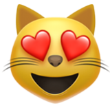 Apple(iPhone) Smiling Cat With Heart-Eyes Emoji