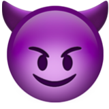 Apple(iPhone) Smiling Face With Horns Emoji