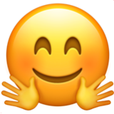 Apple(iPhone) Smiling Face With Open Hands Emoji