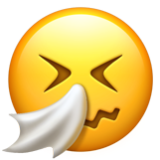 Apple(iPhone) Sneezing Face Emoji