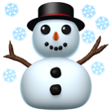 Apple(iPhone) Snowman Emoji