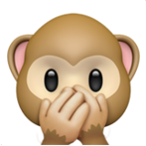 Apple(iPhone) Speak-No-Evil Monkey Emoji