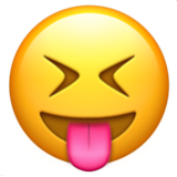 Apple(iPhone) Squinting Face With Tongue Emoji