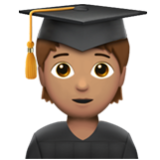 Apple(iPhone) Student: Medium Skin Tone Emoji