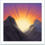 Apple(iPhone) Sunrise Over Mountains Emoji