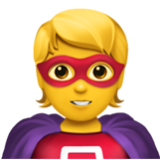 Apple(iPhone) Superhero Emoji