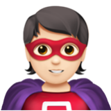 Apple(iPhone) Superhero: Light Skin Tone Emoji