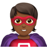 Apple(iPhone) Superhero: Medium-Dark Skin Tone Emoji