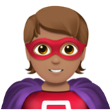 Apple(iPhone) Superhero: Medium Skin Tone Emoji