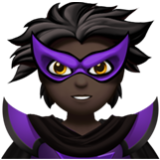 Apple(iPhone) Supervillain: Dark Skin Tone Emoji