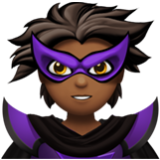 Apple(iPhone) Supervillain: Medium-Dark Skin Tone Emoji